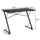 43.5 inch Gaming Desk Z Shape Office PC Computer Desk Gamer Tables w/ LED Lights