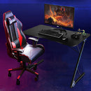 43.5 inch Gaming Desk Z Shape Office PC Computer Desk Gamer Tables w/ LED Lights