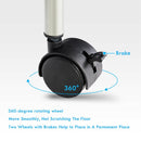 5 Tiers Storage Cart Rack Mesh Shelf Utility Organizer Casters Multifunction