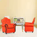Children Recliner Kids Sofa Chair Couch Living Room Furniture Orange