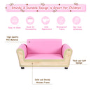 Pink Kids Sofa Armrest Chair Couch Lounge Children Birthday Gift w/ Ottoman