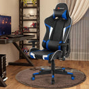 Massage Gaming Chair Reclining Swivel Racing Office Chair w/Lumbar Support