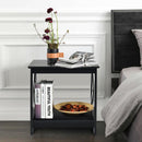 End Table X-Design Display Shelves Accent Sofa Side Table Nightstand Black