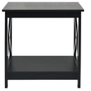 End Table X-Design Display Shelves Accent Sofa Side Table Nightstand Black