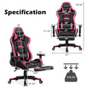 Massage Gaming Chair Reclining Swivel Racing Office Chair with Footrest