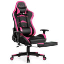 Massage Gaming Chair Reclining Swivel Racing Office Chair with Footrest