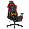 Massage Gaming Chair Reclining Swivel Racing Office Chair with Footrest