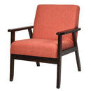Fabric Accent Chair Armchair Solid Rubber Wood Upholstered Lounge Chair