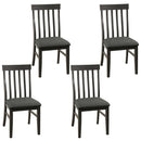 Set of 4 Wood Dining Chair High Back Upholstered Armless Side Chair Home Kitchen 2*HW64392