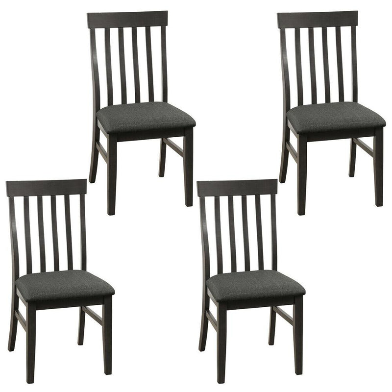 Set of 4 Wood Dining Chair High Back Upholstered Armless Side Chair Home Kitchen 2*HW64392