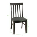 Set of 4 Wood Dining Chair High Back Upholstered Armless Side Chair Home Kitchen 2*HW64392