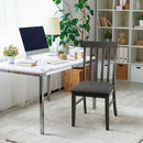 Set of 4 Wood Dining Chair High Back Upholstered Armless Side Chair Home Kitchen 2*HW64392