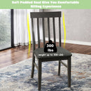 Set of 4 Wood Dining Chair High Back Upholstered Armless Side Chair Home Kitchen 2*HW64392