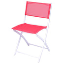 3 PCS Folding Bistro Table Chairs Set Garden Backyard Patio Furniture Red OP3355RE
