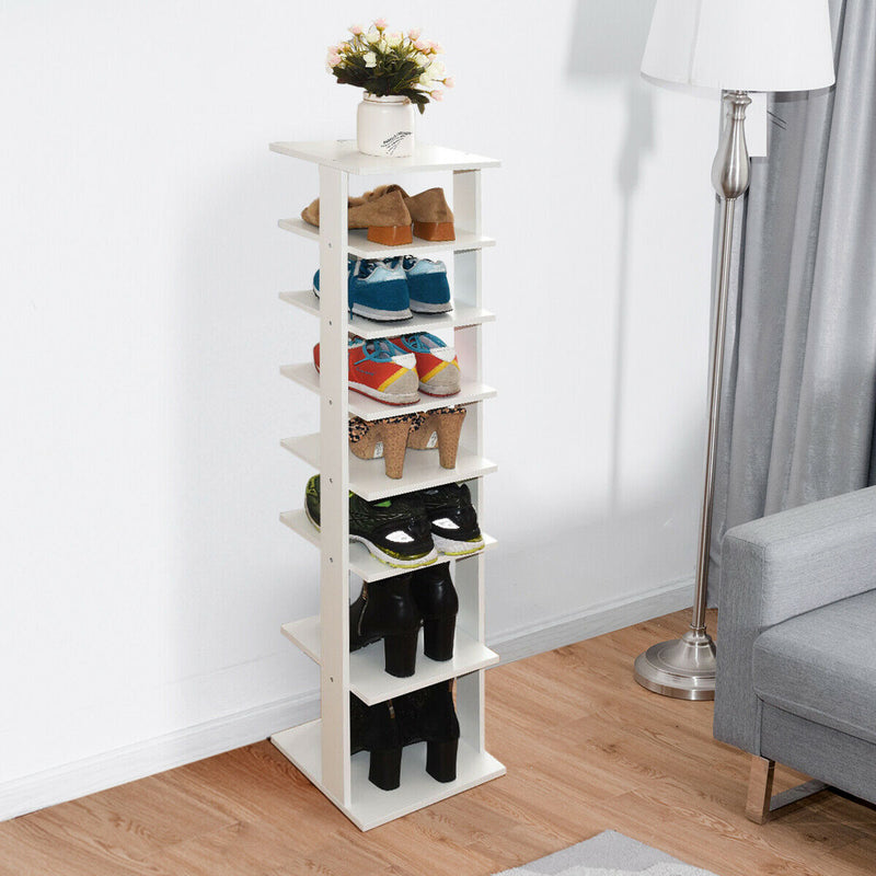Wooden Shoes Storage Stand 7 Tiers Shoe Rack Organizer Multi-shoe Rack Shoebox