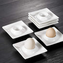 6-Piece 4" Egg Cups Holder Ivory White Porcelain China Ceramic