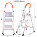 New Non-slip 3 Step Aluminum Ladder Folding Platform Stool 330 lbs Load Capacity