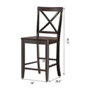 Set of 4 24" Counter Height Barstools Kitchen Dining Chairs Rubber Wood Frame 2*HW63956