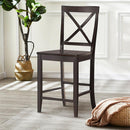 Set of 4 24" Counter Height Barstools Kitchen Dining Chairs Rubber Wood Frame 2*HW63956
