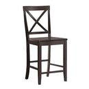 Set of 4 24" Counter Height Barstools Kitchen Dining Chairs Rubber Wood Frame 2*HW63956