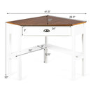 Corner Computer Desk Laptop Writing Table Wood Workstation Home Office Furniture HW53866NA