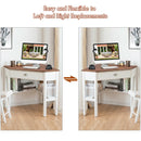 Corner Computer Desk Laptop Writing Table Wood Workstation Home Office Furniture HW53866NA