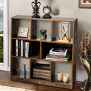 Bookcase W/Open Compartments Industrial Freestanding Bookshelf Storage