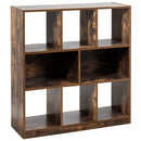 Bookcase W/Open Compartments Industrial Freestanding Bookshelf Storage