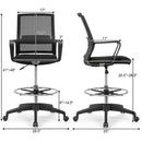Drafting Chair Tall Office Chair for Standing Desk Adjustable Height w/Footrest HW65396