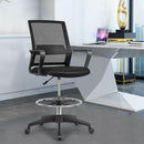 Drafting Chair Tall Office Chair for Standing Desk Adjustable Height w/Footrest HW65396