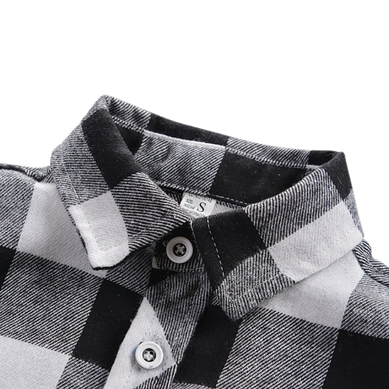 Autumn Warm Casual Baby Boys Clothes Fashion Long Sleeve Plaid Boy Shirts Tops Blouse