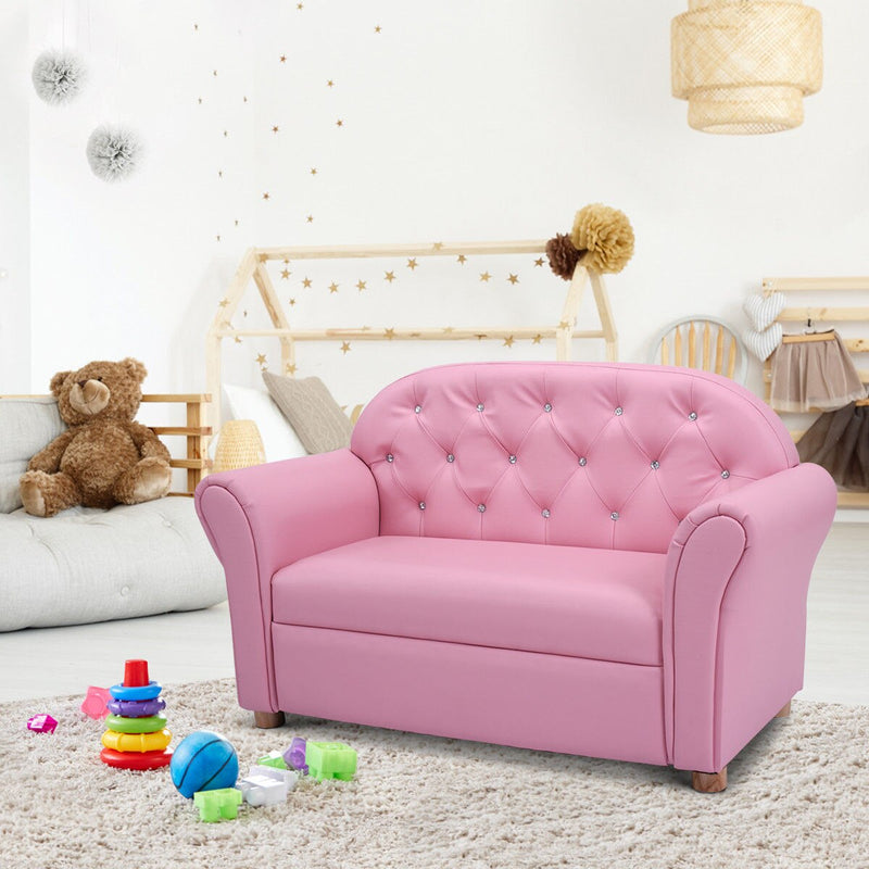 Kids Sofa Princess Armrest Chair Lounge Couch Children Toddler Gift