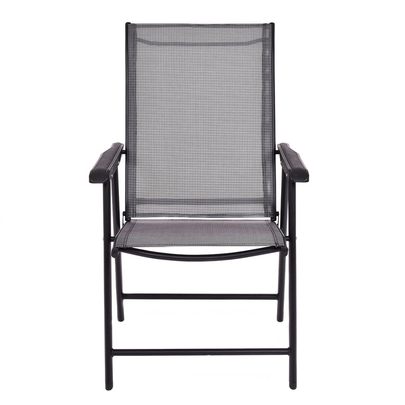 Set of 4 Outdoor Patio Folding Chairs Camping Deck Garden Pool Beach W/Armrest OP3097