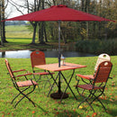 9ft Patio Solar Umbrella LED Patio Market Steel Tilt w/ Crank Outdoor (Burgundy) OP2804BUG