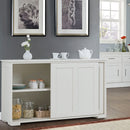 Kitchen Storage Cabinet Sideboard Buffet Cupboard Wood Sliding Door Pantry