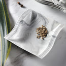 6-Piece 8.25" Marble Porcelain Soup Plate Set