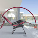 Folding Recliner Zero Gravity Lounge Chair W/ Shade Canopy Cup Holder OP3567