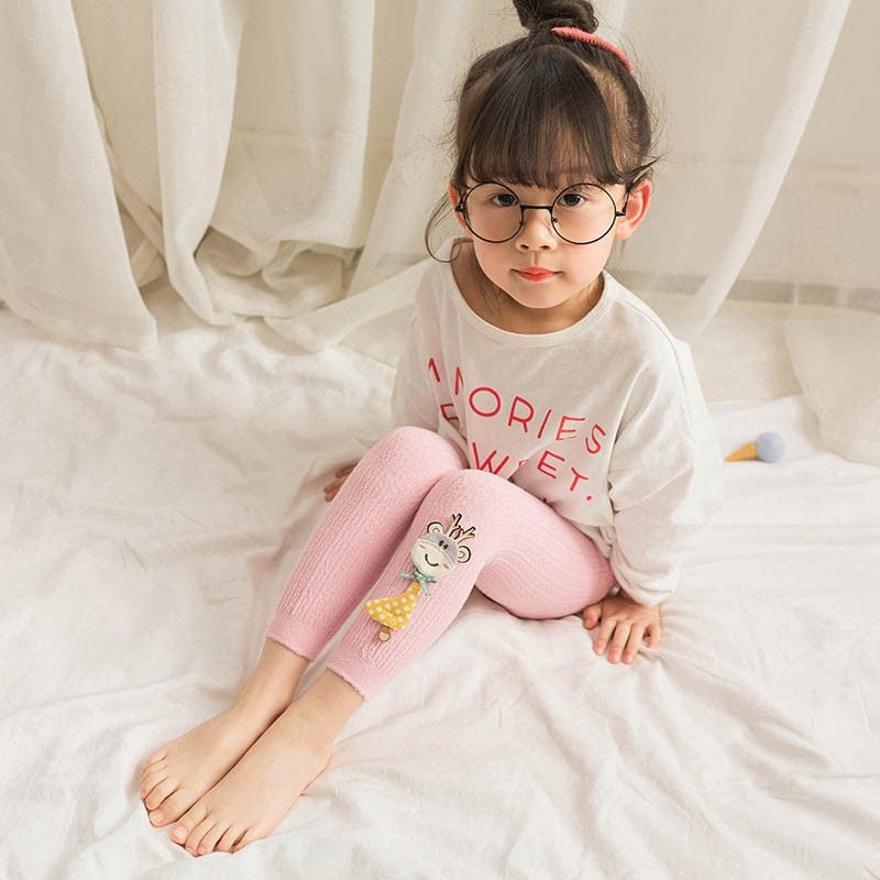 Children Baby Leggings Warm Soft Cartoon Cute Stretchy Clothes Pants Trousers Bottoms For Girls