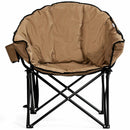 Folding Camping Moon Padded Chair with Carry Bag Cup Holder Portable OP70502