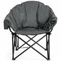 Folding Camping Moon Padded Chair with Carry Bag Cup Holder Portable OP70502