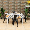 Set of 4 Distressed Style Dining Side Chair Stackable Bistro Cafe Metal Black