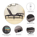 Adjustable Bed Base Upholstered Wireless Remote USB Ports Queen