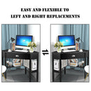 Corner Computer Desk Laptop Writing Table Wood Workstation Home Office Furniture HW53866BK