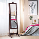 Mirrored Jewelry Cabinet Armoire Storage Organizer w/Drawer & Led Lights