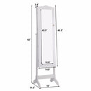 Mirrored Jewelry Cabinet Armoire Storage Organizer w/Drawer & Led Lights