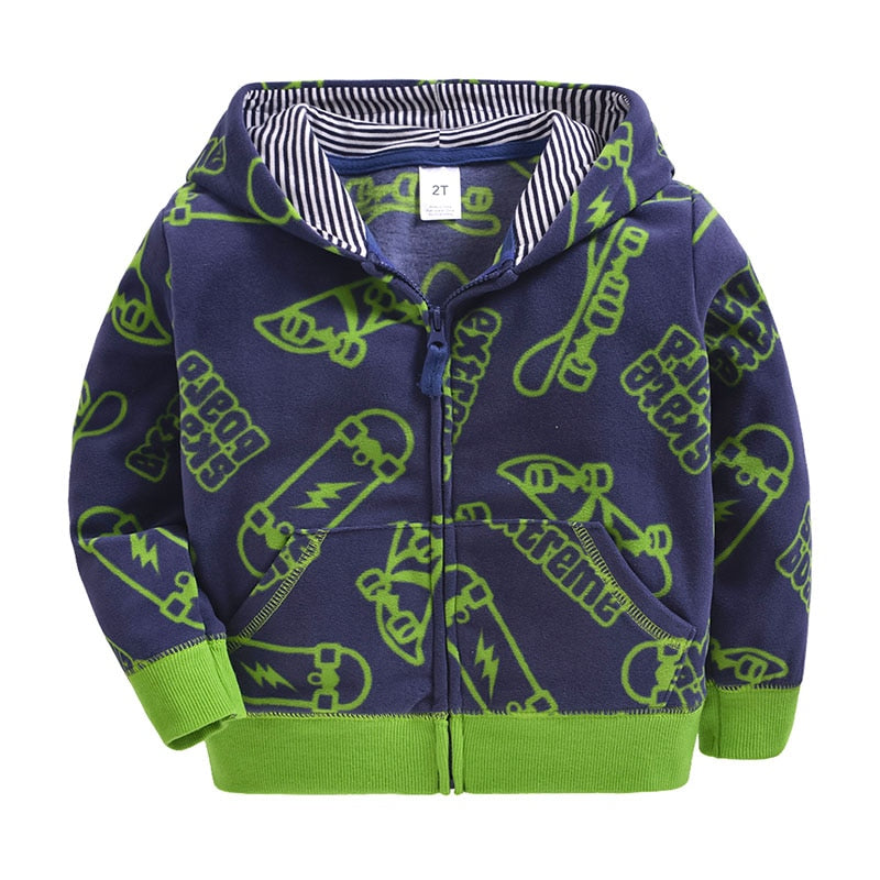 Autumn Spring Kids Baby Boys Girls Coats Cotton Cartoon Dinosaur Coat Children's Kids Casual Sportswear Clothing