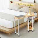 Sofa Side End Table 360° Rotating Bookcase End Table w/ Storage Shelves & Wheels HW63073