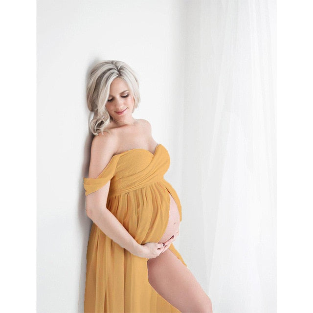 Sexy Maternity Dresses For Photo Shoot Chiffon Pregnancy Dress Maxi Gown Dresses For Pregnant Women Clothes