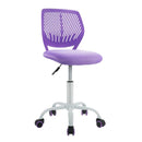 Office Task Desk Armless Chair Adjustable Mid Back Swivel Study Chair HW66350