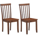 Set of 2 Dining Chair Kitchen Spindle Back Side Chair with Solid Wooden Legs